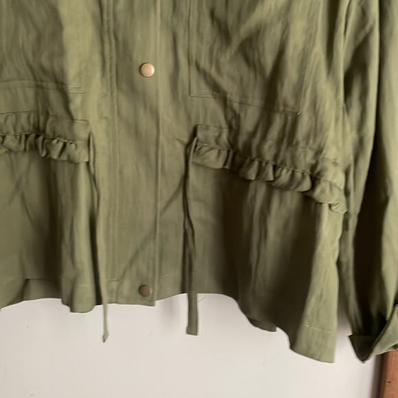 By Anthropologie Oversized Utility Jacket Moss - Picture 5 of 15
